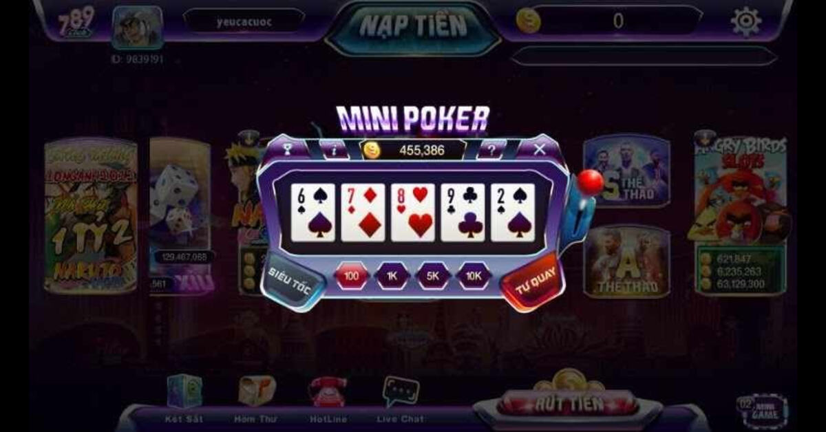 Tổng quan game bài Poker trực tuyến 789club 